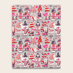 I gnome you more // grey background red and pink Valentine's Day gnomes and motifs Notebook Gallery Image 4