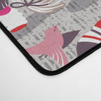 I gnome you more // grey background red and pink Valentine's Day gnomes and motifs Desk Mat Gallery Image 4