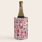 I gnome you more // grey background red and pink Valentine's Day gnomes and motifs Wine Chiller Gallery Image 1