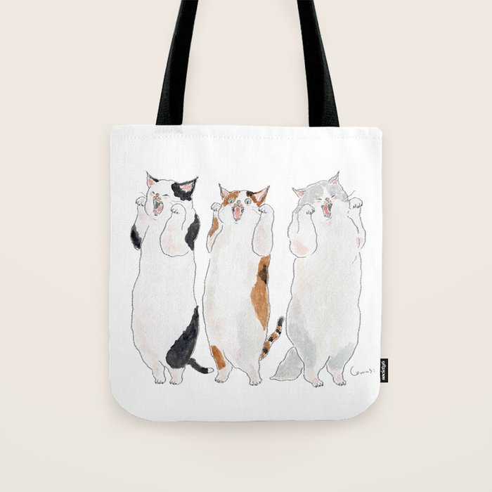 Akubi Nyanco - Yawn Kitty - Tote Bag Gallery Image 1