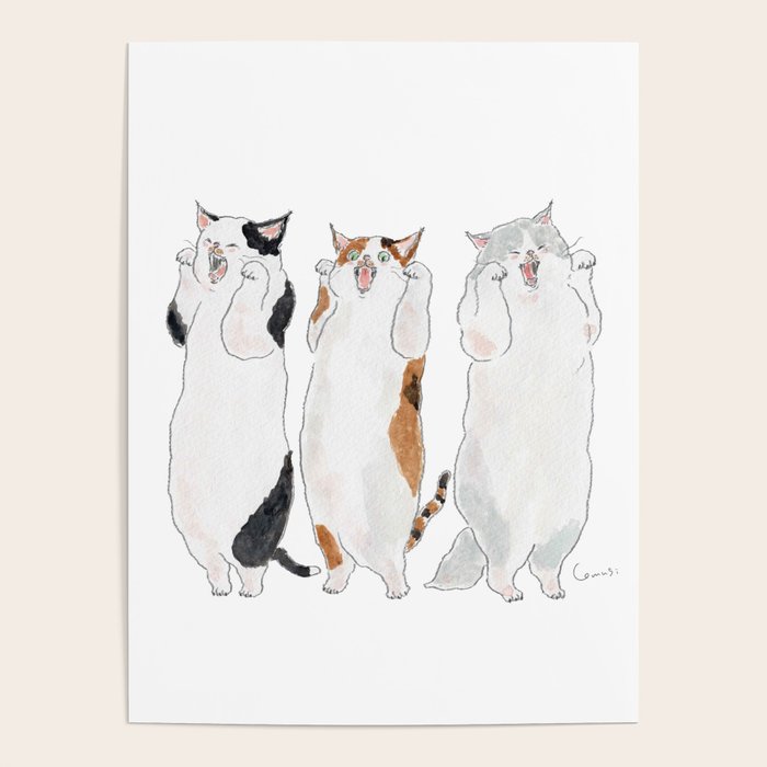 Akubi Nyanco - Yawn Kitty - Poster Gallery Image 4