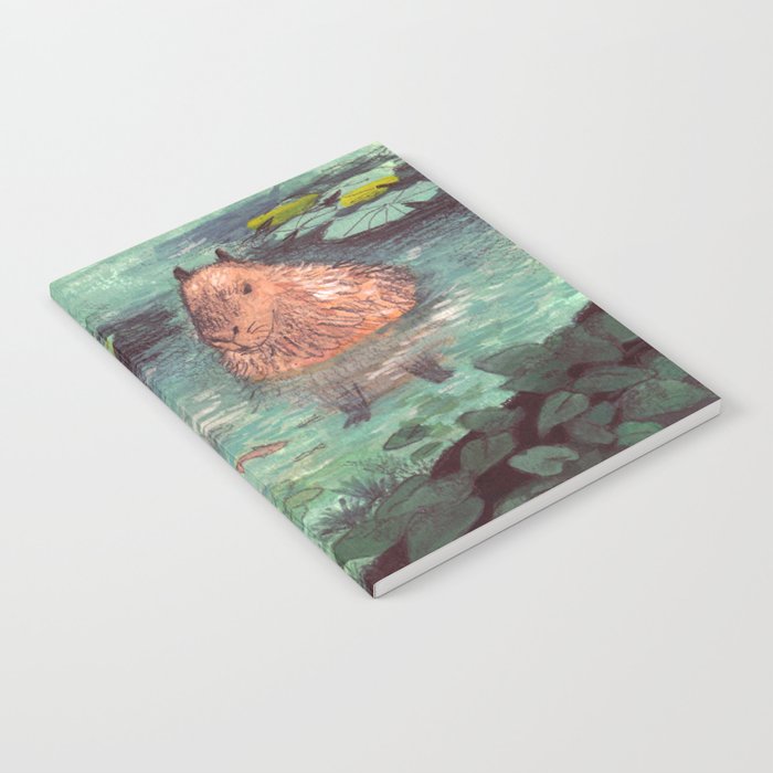 Capybara In The Pond Notebook