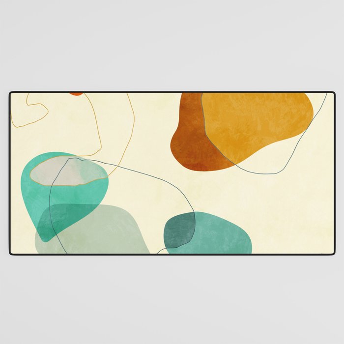 minimal shape world II Desk Mat Gallery Image 3