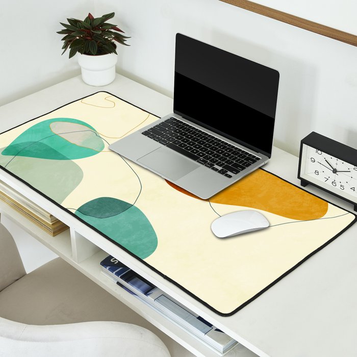 minimal shape world II Desk Mat Gallery Image 2