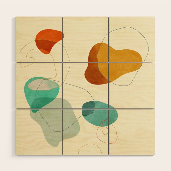 minimal shape world II Wood Wall Art Gallery Image 1