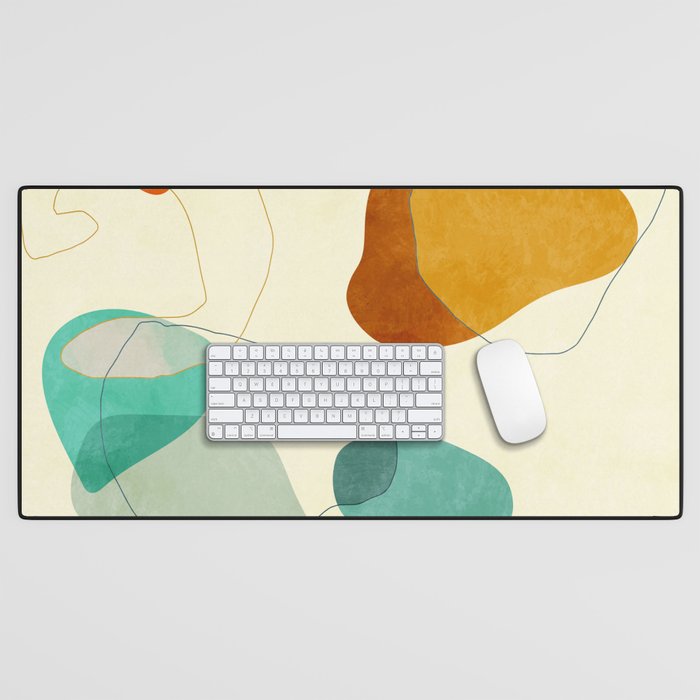 minimal shape world II Desk Mat Gallery Image 1
