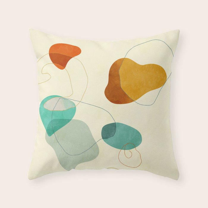 minimal shape world II Throw Pillow Gallery Image 6