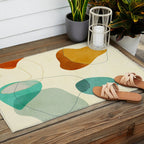minimal shape world II Outdoor Rug Gallery Image 2
