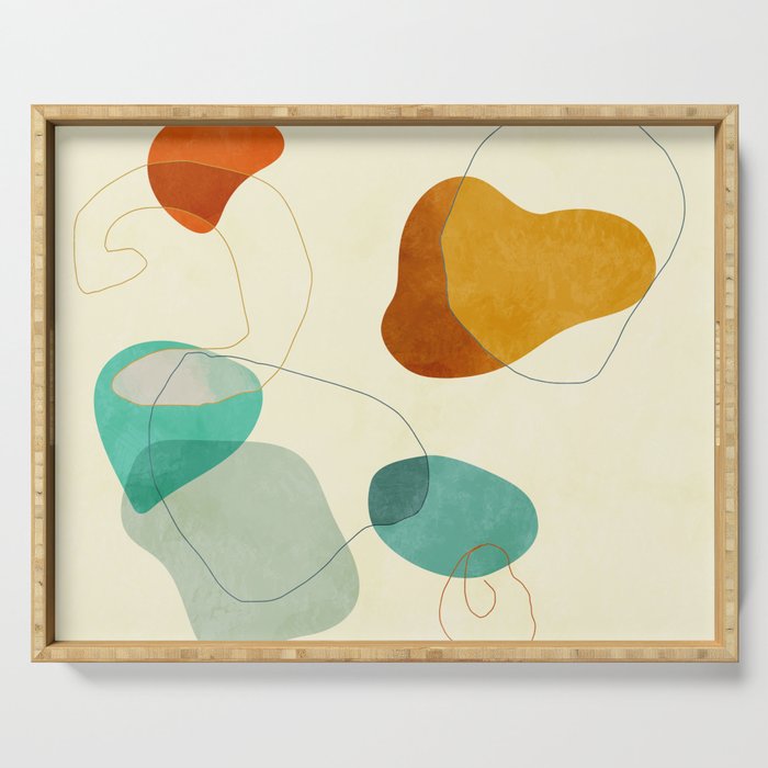 minimal shape world II Serving Tray Gallery Image 1
