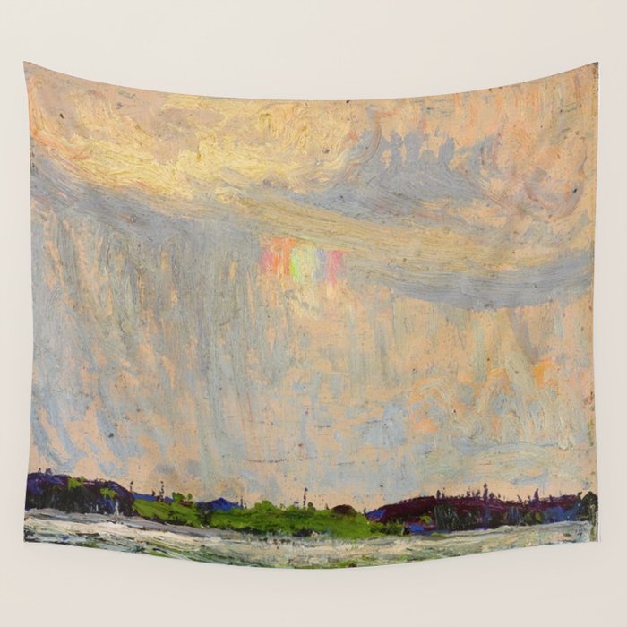 Tom Thomson Misty Sky c. 1913-1914 Canadian Landscape Artist Wall Tapestry Gallery Image 4
