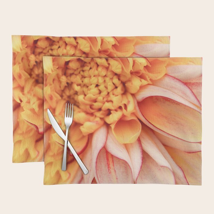 Free Spirit - Yellow Dahlia Flower Photo - Modern Botanical Art Placemat Gallery Image 1
