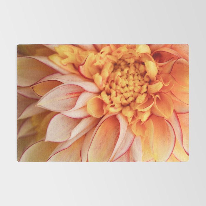 Free Spirit - Yellow Dahlia Flower Photo - Modern Botanical Art Rug Gallery Image 2