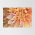 Free Spirit - Yellow Dahlia Flower Photo - Modern Botanical Art Rug Gallery Image 2
