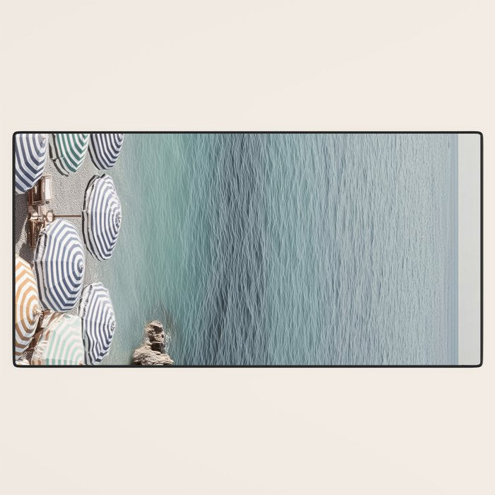Seaside Patterns - Pastel Umbrella Coastal Print Desk Mat Gallery Image 3