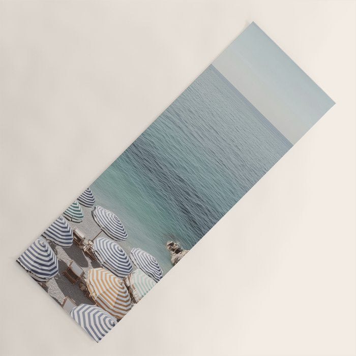 Seaside Patterns - Pastel Umbrella Coastal Print Yoga Mat Gallery Image 1