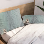 Seaside Patterns - Pastel Umbrella Coastal Print Pillow Sham Gallery Image 2