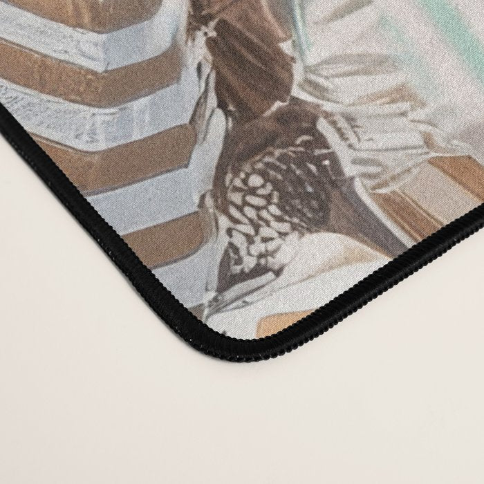 Seaside Patterns - Pastel Umbrella Coastal Print Desk Mat Gallery Image 4