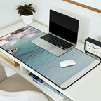 Seaside Patterns - Pastel Umbrella Coastal Print Desk Mat Gallery Image 2