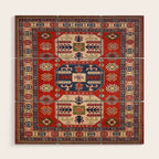 Arrow Spiral Kazak Handmade Rug Wood Wall Art Gallery Image 1