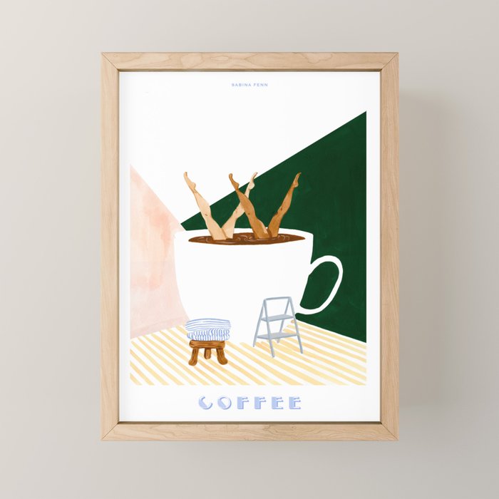 Synchronized Swim Coffee Art Print Mini Art Print Gallery Image 1