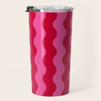  Red and Pink Candy Striped Waves Travel Mug Gallery Image 3