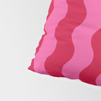  Red and Pink Candy Striped Waves Pillow Sham Gallery Image 4