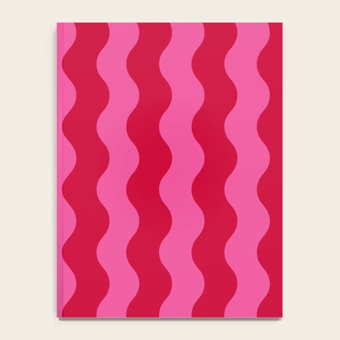  Red and Pink Candy Striped Waves Notebook Gallery Image 4