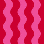  Red and Pink Candy Striped Waves Coffee Mug Gallery Image 2