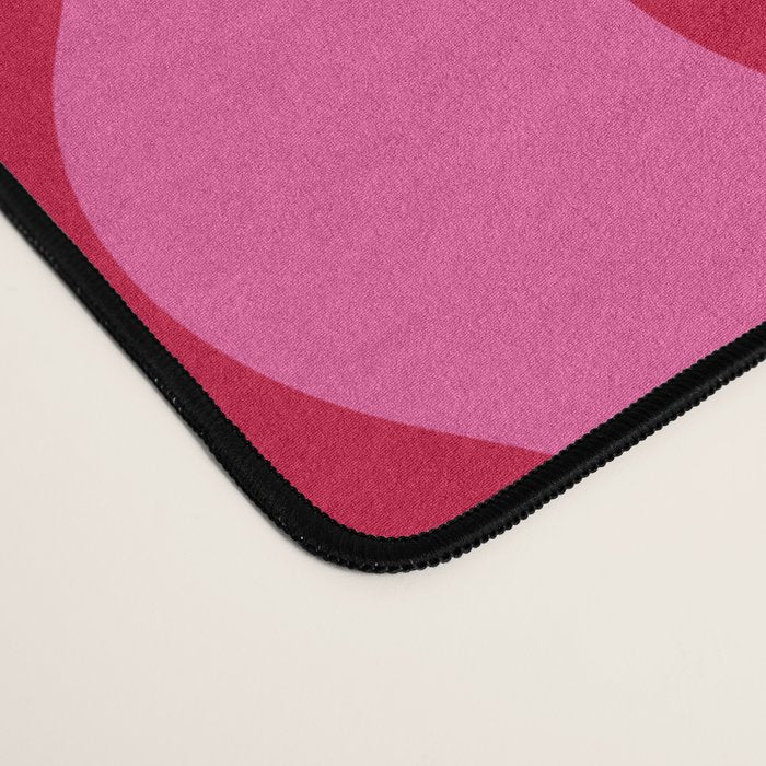  Red and Pink Candy Striped Waves Desk Mat Gallery Image 4