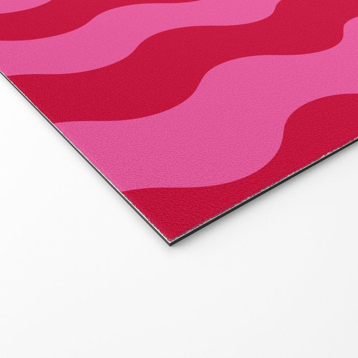  Red and Pink Candy Striped Waves Welcome Mat Gallery Image 2