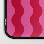  Red and Pink Candy Striped Waves Laptop Sleeve Gallery Image 3