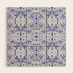 Chinoiserie Folk Seamless Pattern Wood Wall Art Gallery Image 1