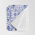Chinoiserie Folk Seamless Pattern Throw Blanket Gallery Image 3