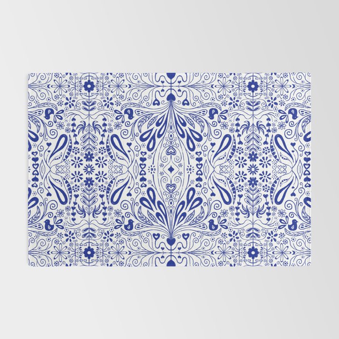 Chinoiserie Folk Seamless Pattern Rug Gallery Image 2