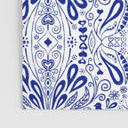 Chinoiserie Folk Seamless Pattern Poster Gallery Image 3