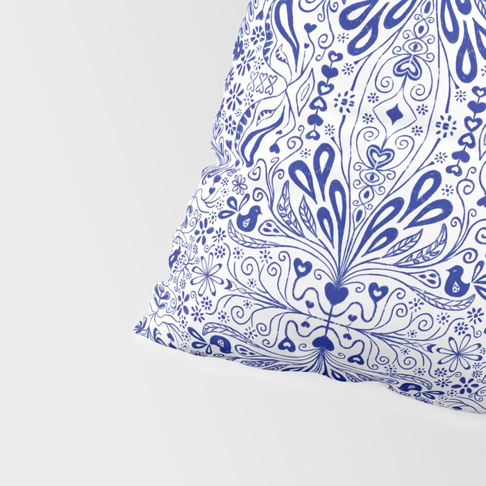 Chinoiserie Folk Seamless Pattern Pillow Sham Gallery Image 4