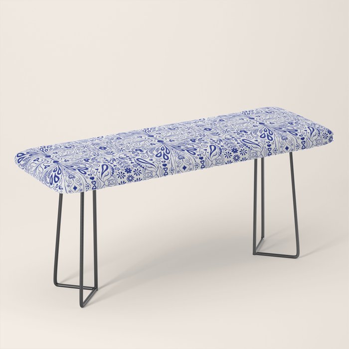 Chinoiserie Folk Seamless Pattern Bench Gallery Image 1