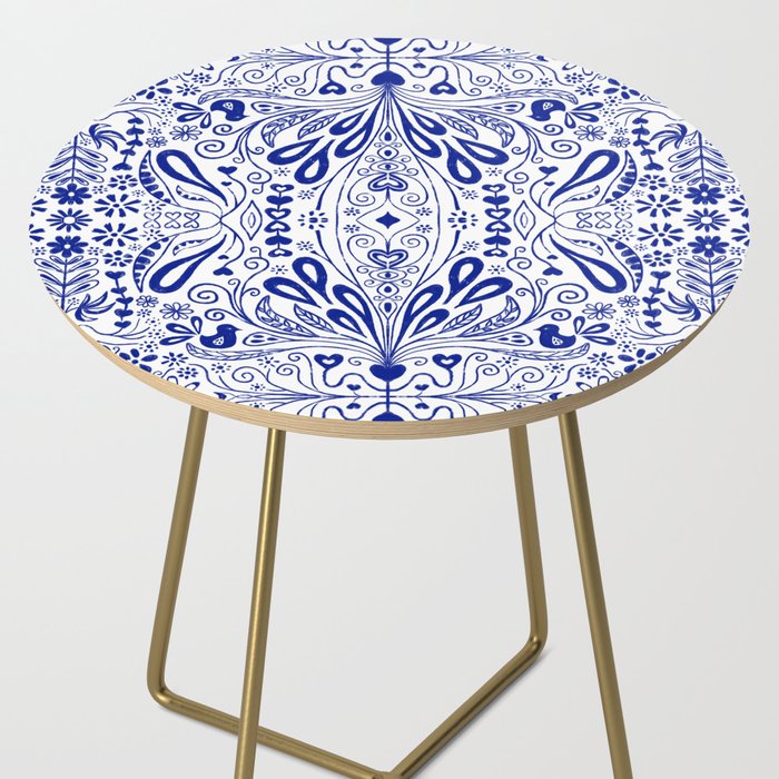 Chinoiserie Folk Seamless Pattern Side Table Gallery Image 2