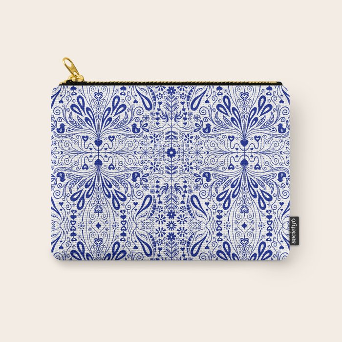 Chinoiserie Folk Seamless Pattern Carry All Pouch Gallery Image 1