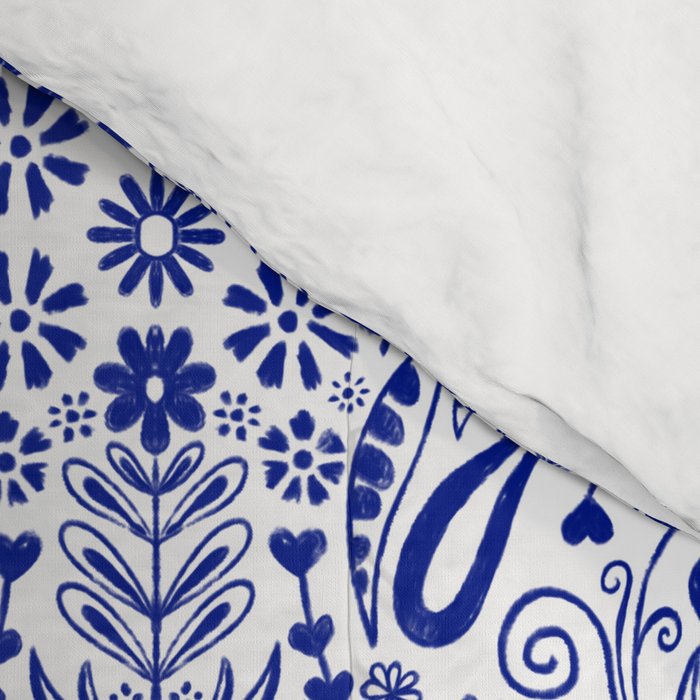Chinoiserie Folk Seamless Pattern Comforter Gallery Image 4