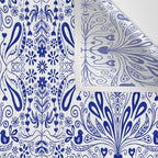 Chinoiserie Folk Seamless Pattern Wall Tapestry Gallery Image 3