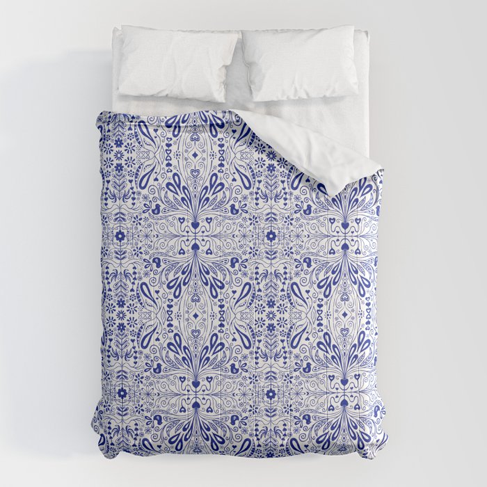 Chinoiserie Folk Seamless Pattern Comforter Gallery Image 1