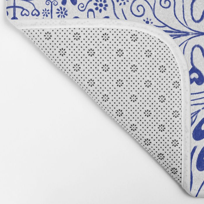 Chinoiserie Folk Seamless Pattern Bath Mat Gallery Image 2