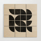Mid-Century Modern No.35 - Woodblock Print Wood Wall Art Gallery Image 1