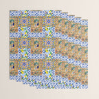 Italian,Sicilian art,holy Mary,Virgin Mary,maiolica,tiles,lemons,Citrus  Wrapping Paper Gallery Image 3