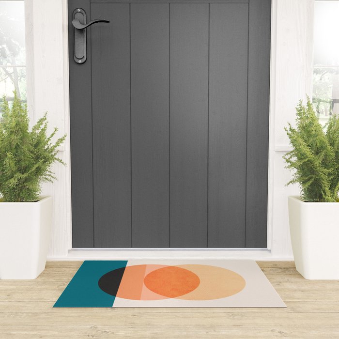 Abstraction_NEW_SUNSET_OCEAN_WAVE_POP_ART_Minimalism_0022D Welcome Mat Gallery Image 3