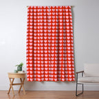 Love Hearts - pink hearts on red Window Curtain Gallery Image 5