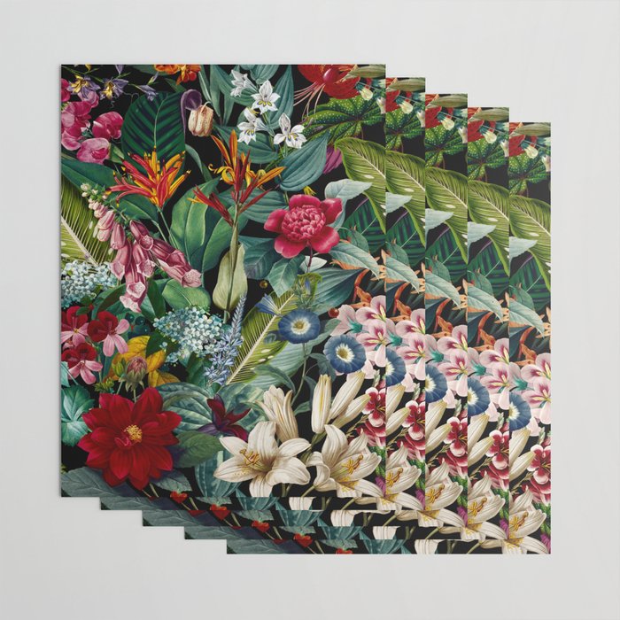 Chintzy Florals - Night Wrapping Paper Gallery Image 3