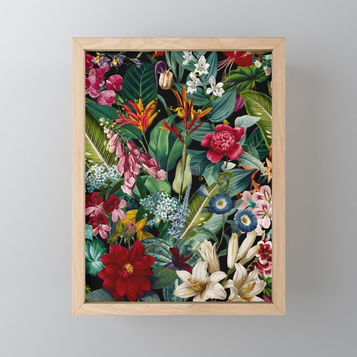 Chintzy Florals - Night Mini Art Print Gallery Image 1