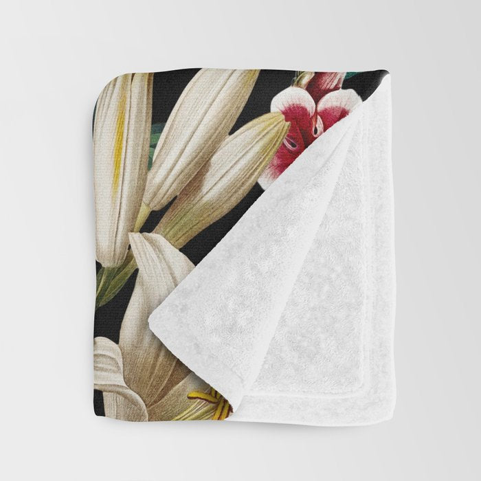 Chintzy Florals - Night Throw Blanket Gallery Image 3